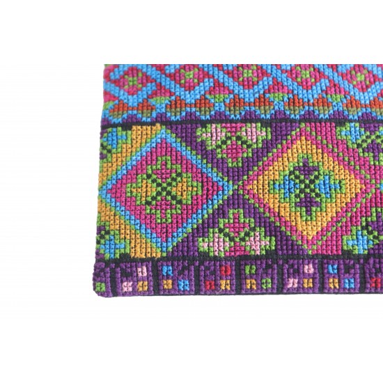 Cross-stitch Makeup Bag -light Blue Cross-stitch Makeup Bag -light Blue