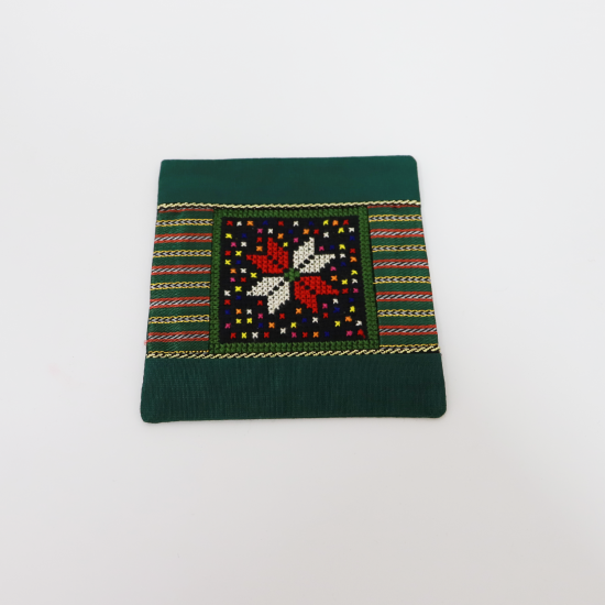Cross-Stitch Green Coaster Cross-Stitch Green Coaster