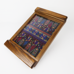 Small Embroidered Tray-Purple